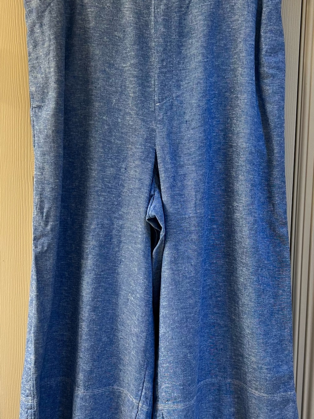 Banana Republic Factory Linen Blend Blue Women’s Wide-Leg pants
